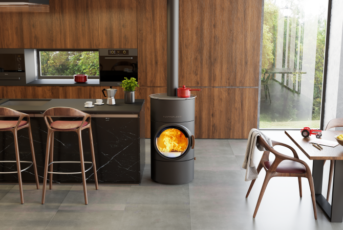 Austroflamm Kaminofen Clou Compact Cook