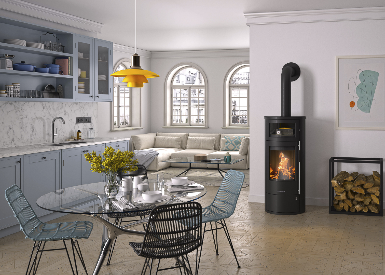 Oranier Polar Neo Bakery II Stahl schwarz