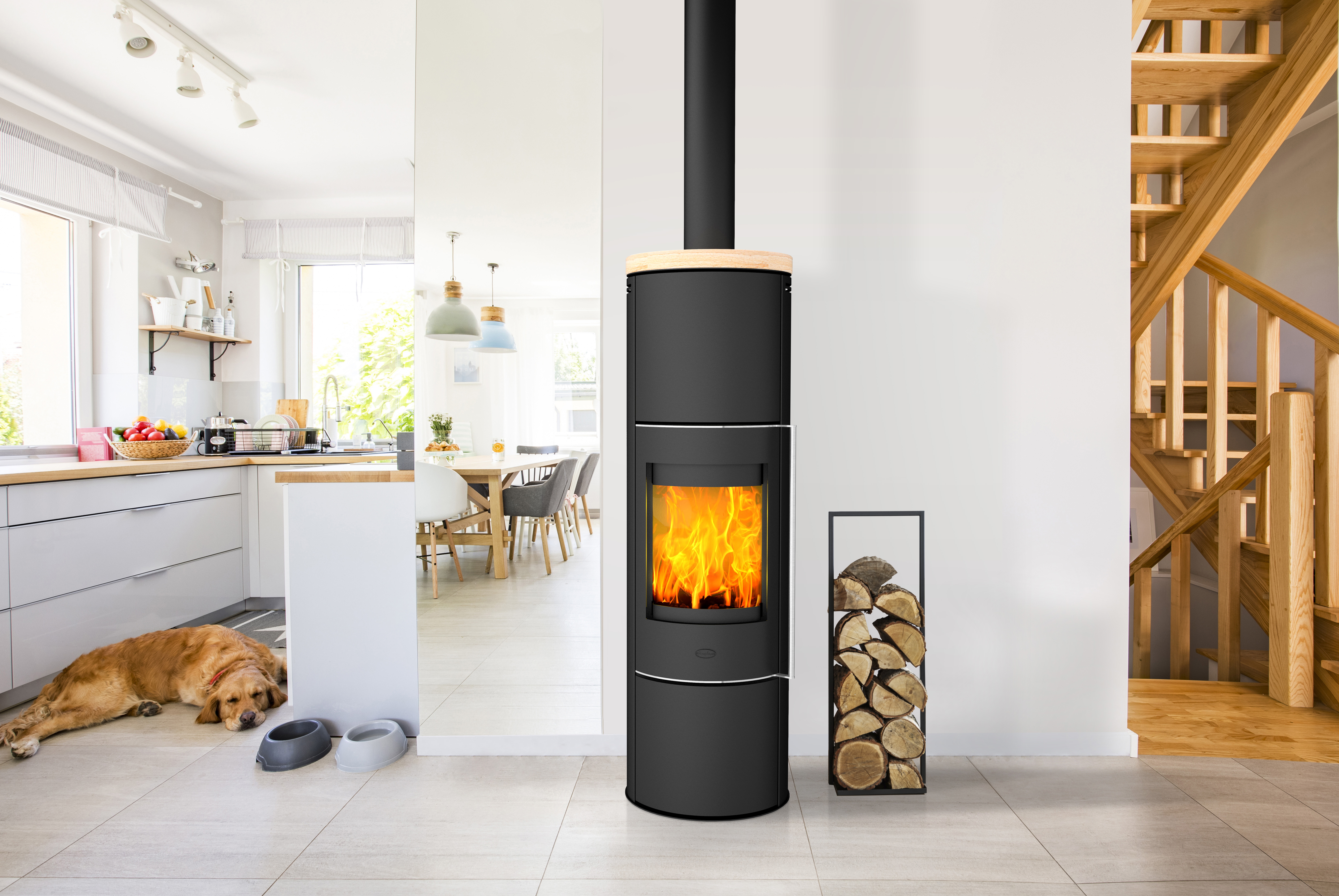 Fireplace Kaminofen Perondi RLU Sandstein