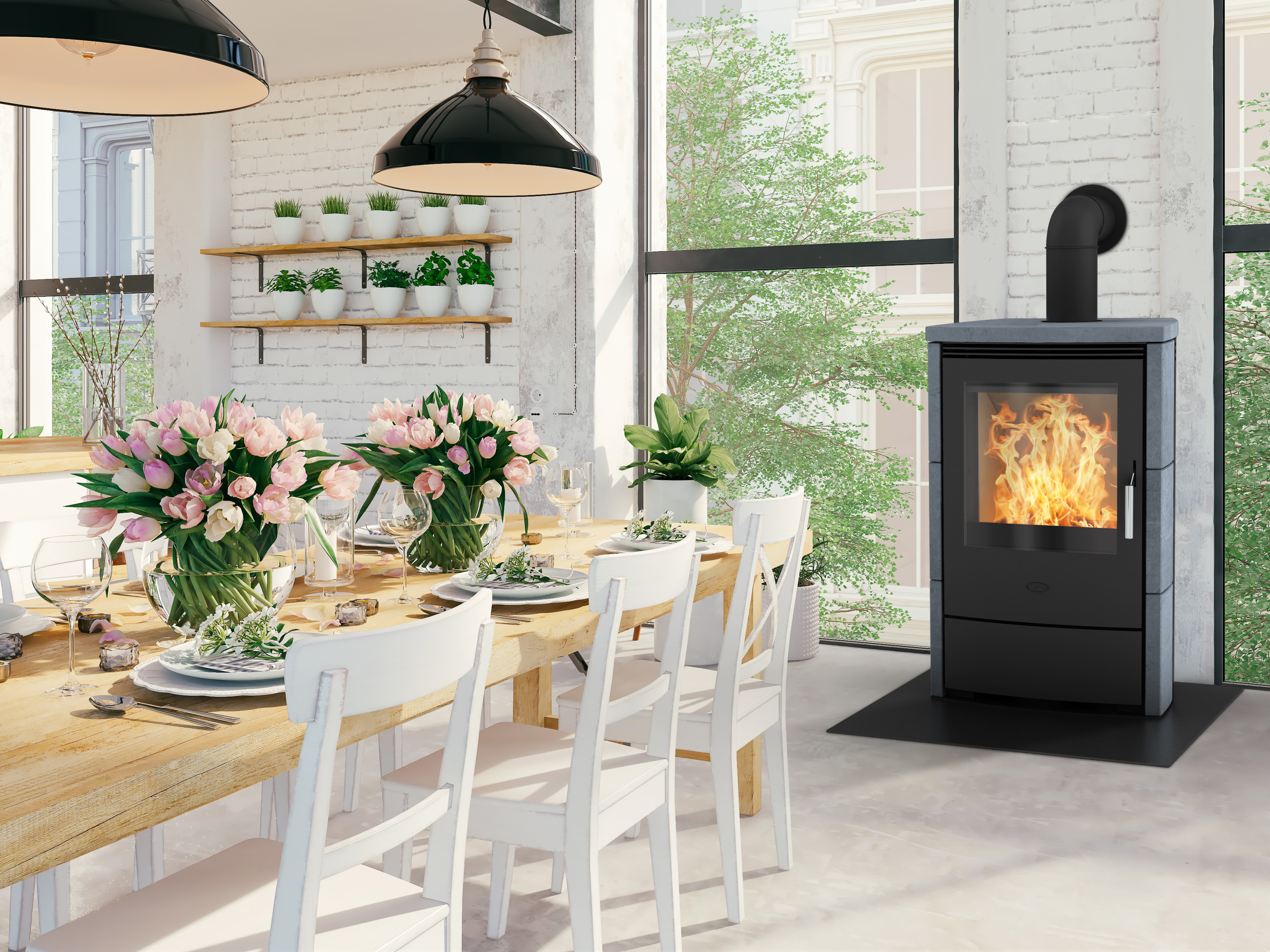Fireplace Kaminofen Meltemi Speckstein