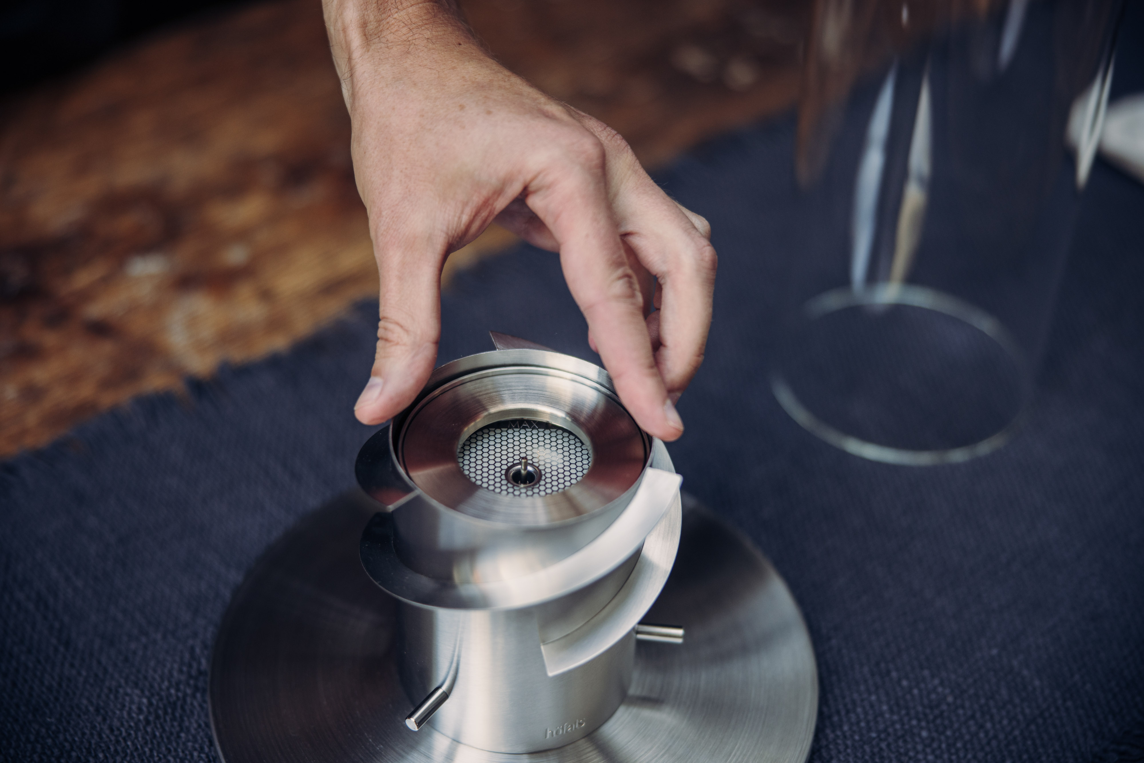 höfats SPIN 900 Bio-Burner mit Eco-Ring und Löschdeckel