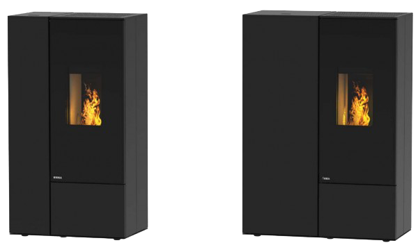 Rika Pelletofen Connect F38, RA hinten, 2x Warmluftgebläse