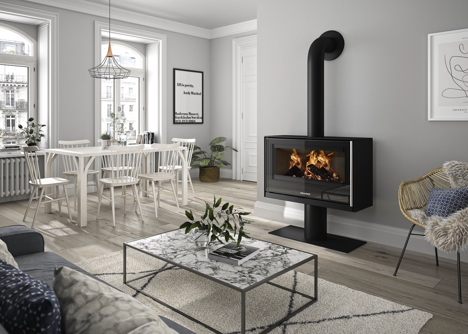 Oranier Ziva XL mit Standfuß