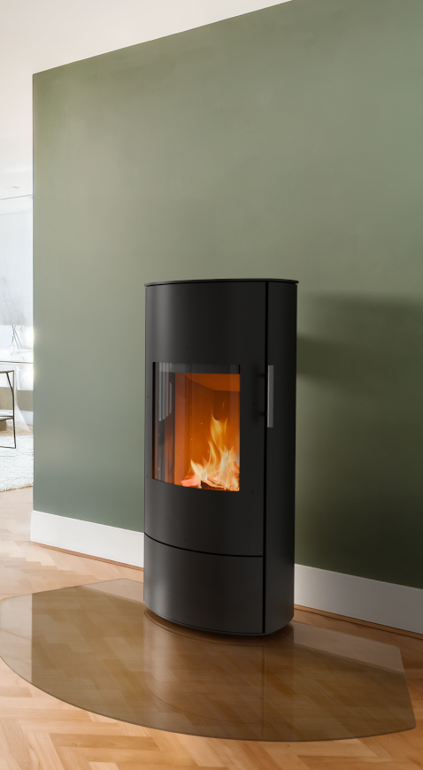 Königshütte Kaminofen Gemini 6kW Stahltür Stahl schwarz