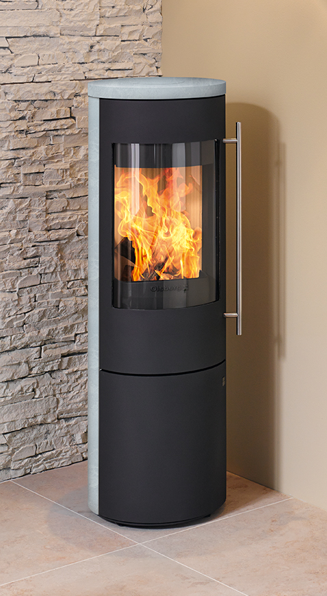 Olsberg Tipas Plus Compact Stahl schwarz, Keramikverkleidung Caffe Freddo