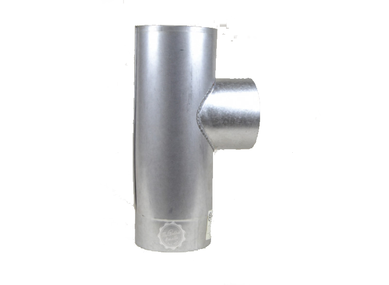 Ofenrohr T-Stück / Kapselknie FAL aluminiert 160mm