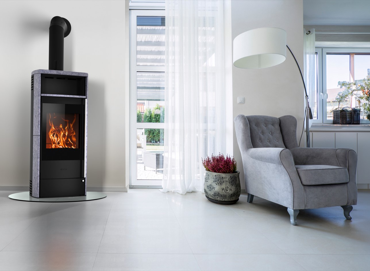 Fireplace Kaminofen Teramo RLU Speckstein