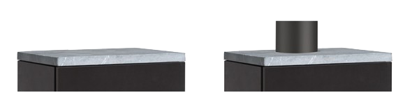 Haas+Sohn Wien II easy Topplatte Serpentin, Anschluss hinten