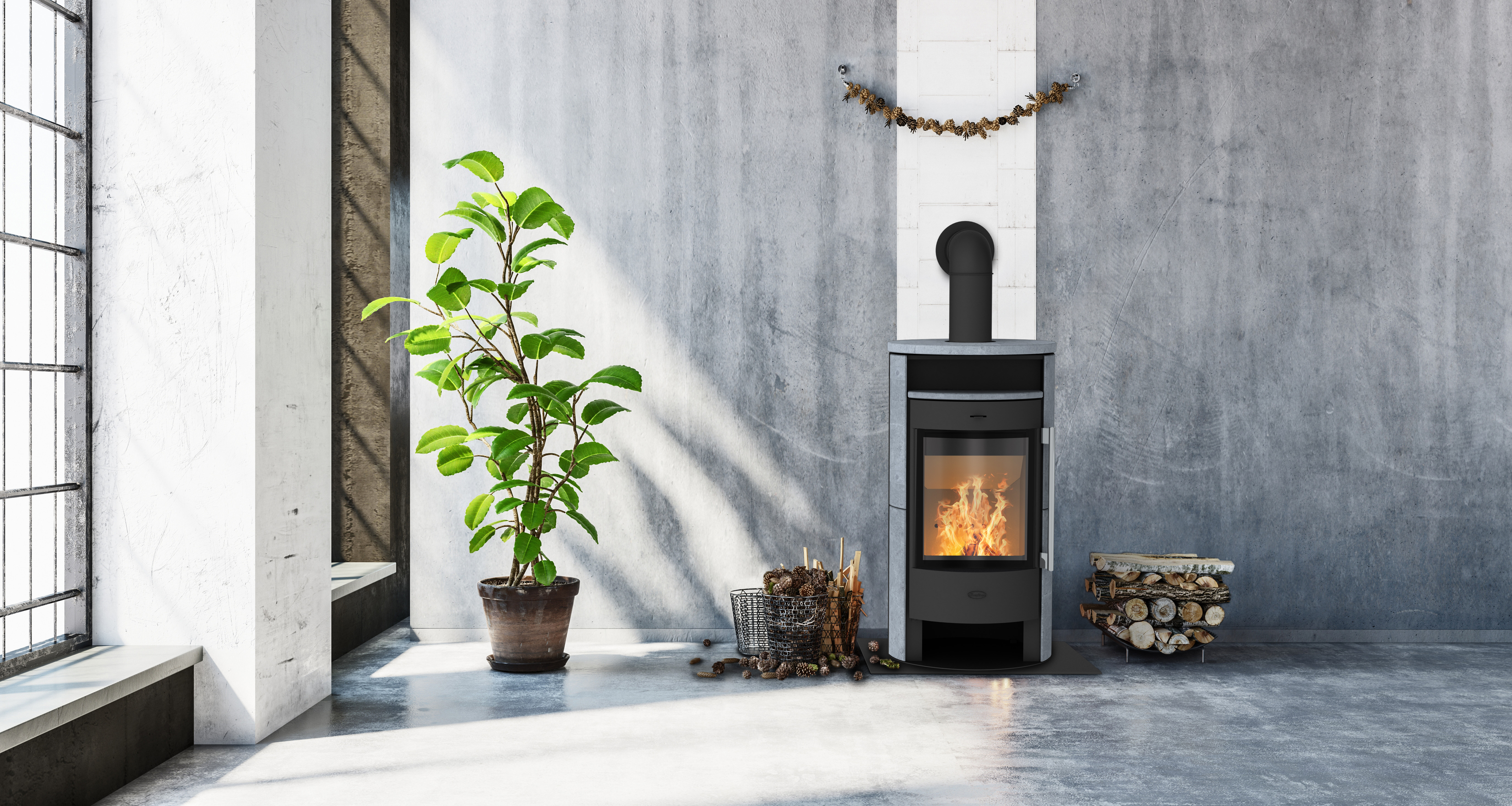 Fireplace Kaminofen Durango Speckstein