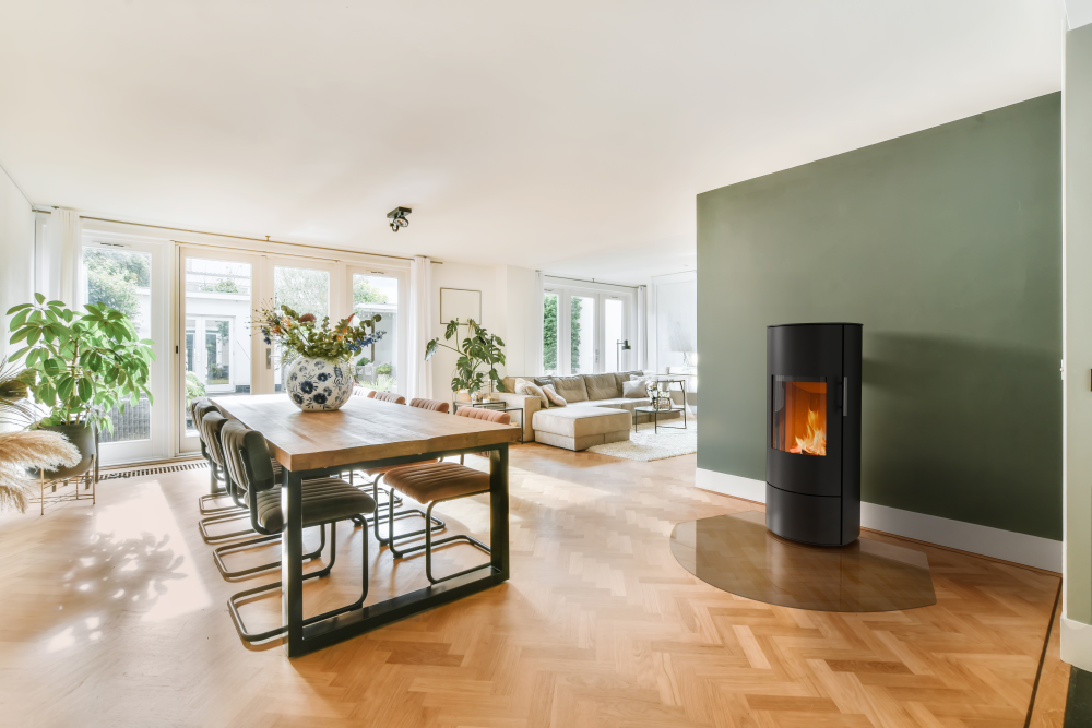 Königshütte Kaminofen Gemini 6kW Stahltür Stahl schwarz