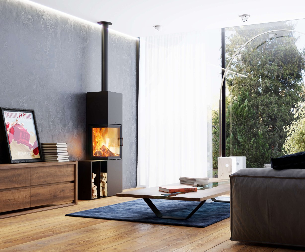 Austroflamm Kaminofen Slim 3.0 links