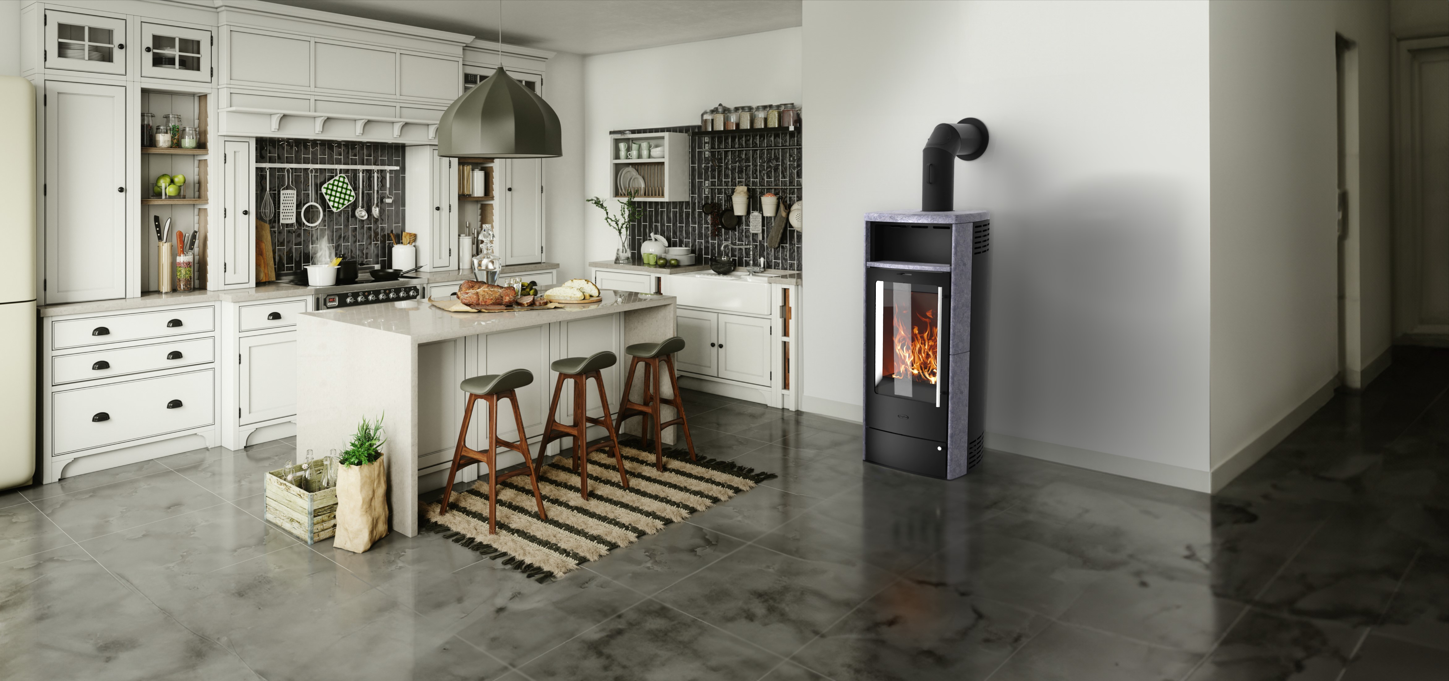 Fireplace Kaminofen Torino Speckstein